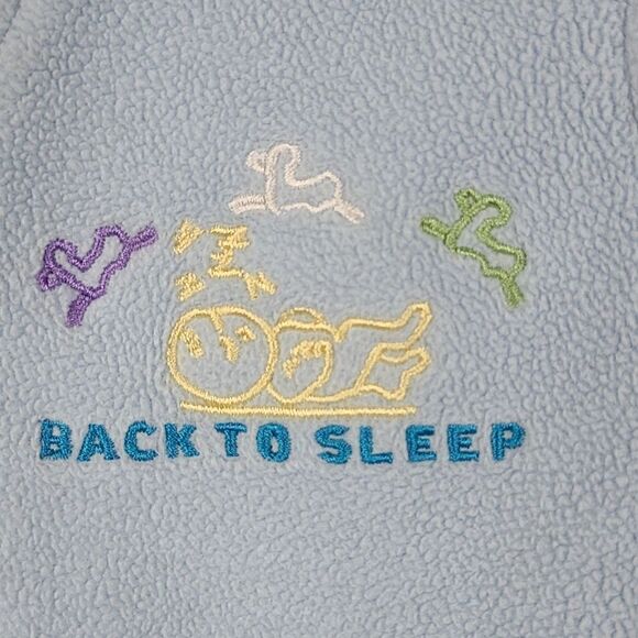 HALO Sleepsack FLEECE Wearable Blanket TOG 1.0 Sleeper BLUE Small 0-6M 10-18lbs - Picture 4 of 8